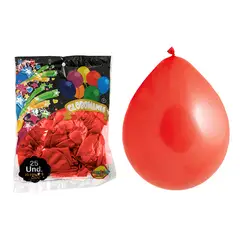 GENERICO - GLOBO 09 STANDARD B ROJO X 25 UNI