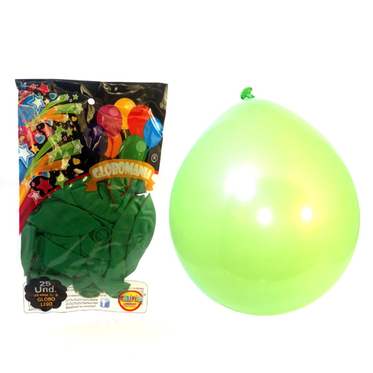 GENERICO - GLOBO 09 STANDARD B VERDE X 25 UNI