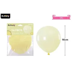 GENERICO - Globo de látex color pastel amarillo 90cm