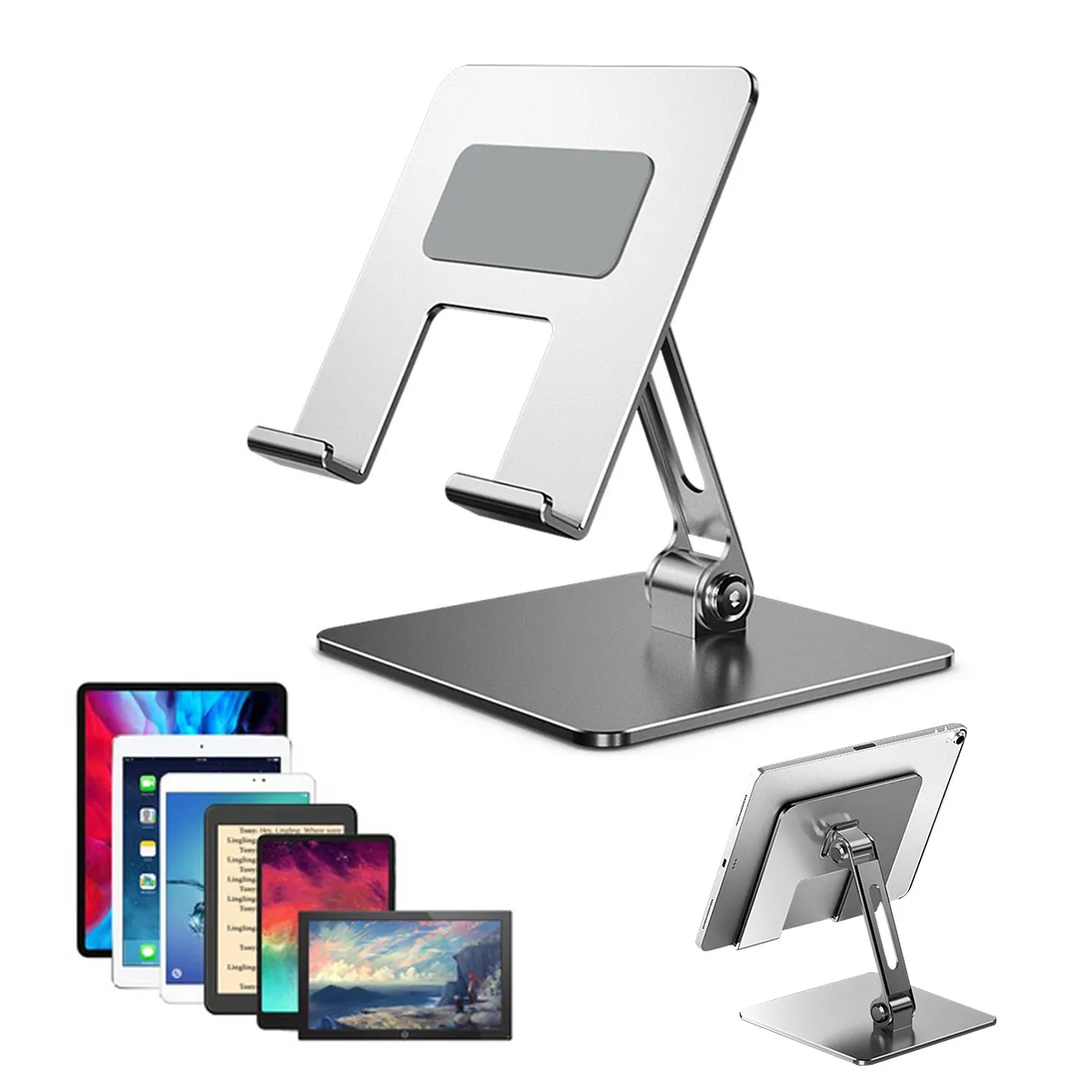 WUWAWDOGA - Soporte Tablet Para iPad Plegable De Mesa Silver