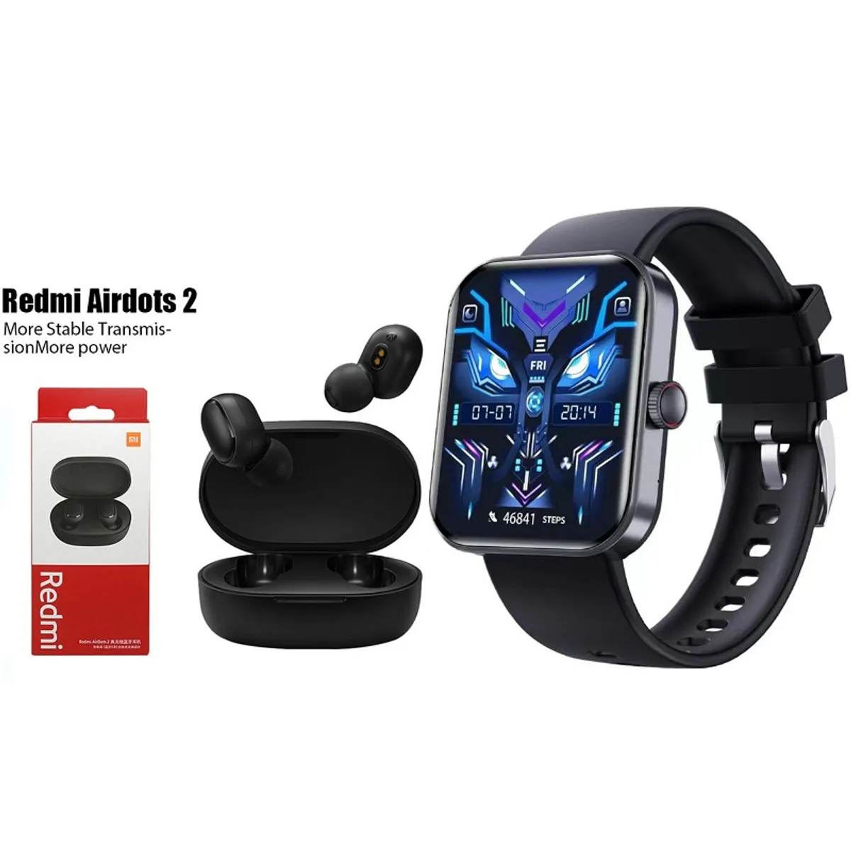 XIAOMI - F16 Smartwatch+Audífonos  Auriculares Bluetooth XIAOMI Redmi AirDots2