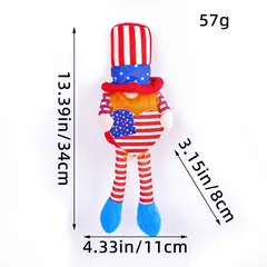 GANGLIAN - 1 Pz Patriótico No Rostro Gorro Redondo, Poliéster, Decoración Día Independencia, Regalo Memoria y Amor Hogar