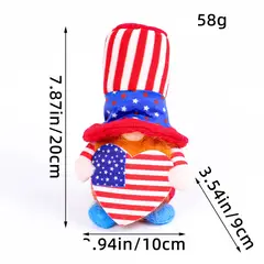 GANGLIAN - 1 Pz Patriótico No Rostro Piernas Cortas, Estrellas/Franjas, Poliéster, Decoración Día Independencia y Conmemoración