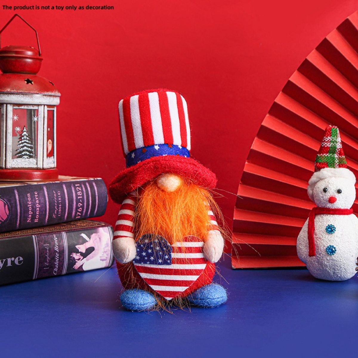 GANGLIAN - 1 Pz Patriótico No Rostro Piernas Cortas, Estrellas/Franjas, Poliéster, Decoración Día Independencia y Conmemoración