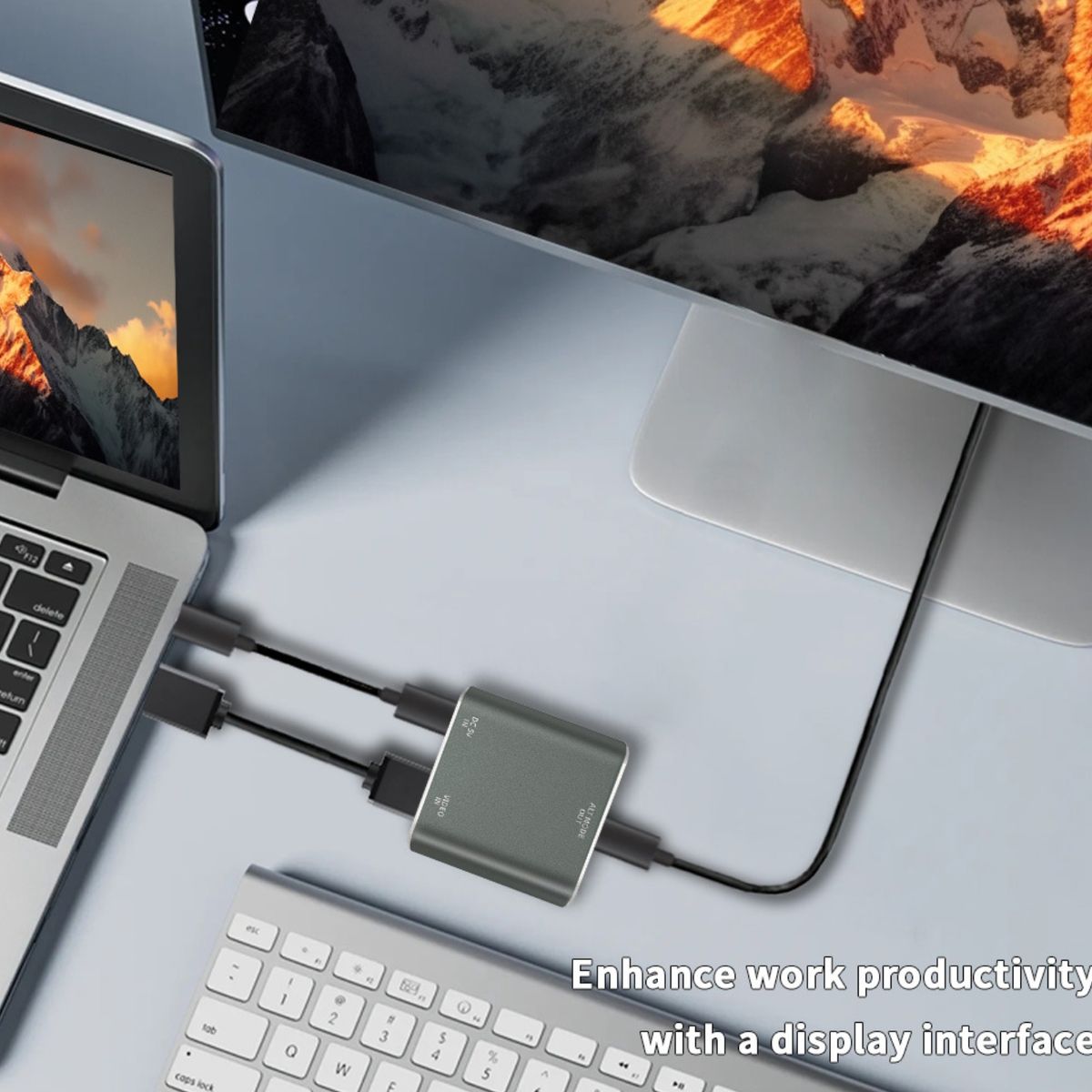 GENERICO - Adaptador Type-C a HDMI Dual Conversor de Salida para Dispositivos Onten