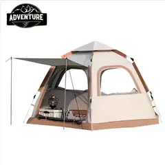 AFVENTURA - Carpa Hexagonal Automática Camping 280x280x158cm