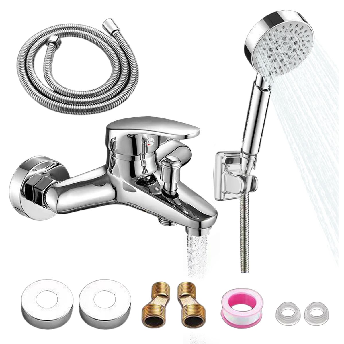 WUWAWDOGA - Llave Monomando Tina Ducha Notte Acabado Mate Color Cromo