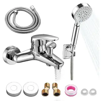 WUWAWDOGA - Llave Monomando Tina Ducha Notte Acabado Mate Color Cromo