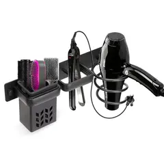 WUWAWDOGA - Soporte Porta Secador Baños De Pelo Organizador Negro