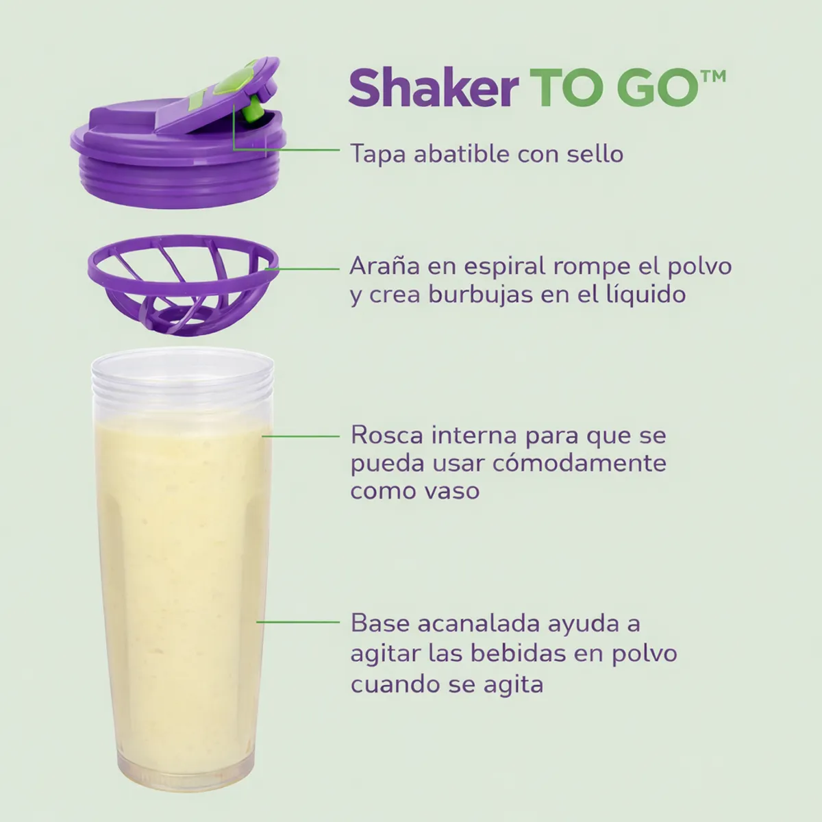 SISTEMA - Contenedor para Batidos  Sistema 700 ml.- Fabricado en Nueva Zelandia