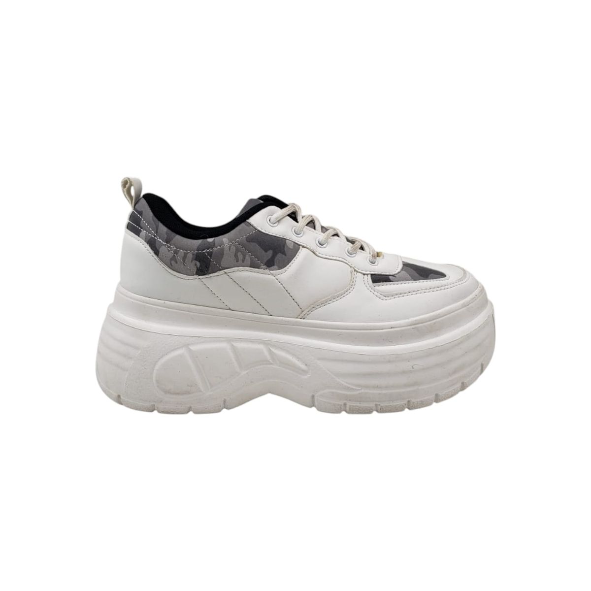 HERIEL - Zapatilla Blanca Plataforma Mujer
