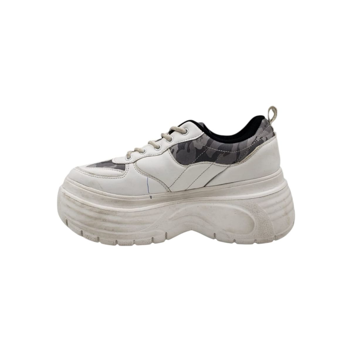 HERIEL - Zapatilla Blanca Plataforma Mujer