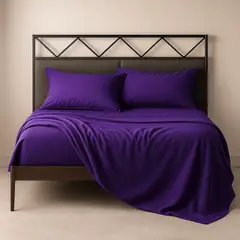 ARMONIA - Sábanas 800 Hilos Morado Cama 15 Plazas