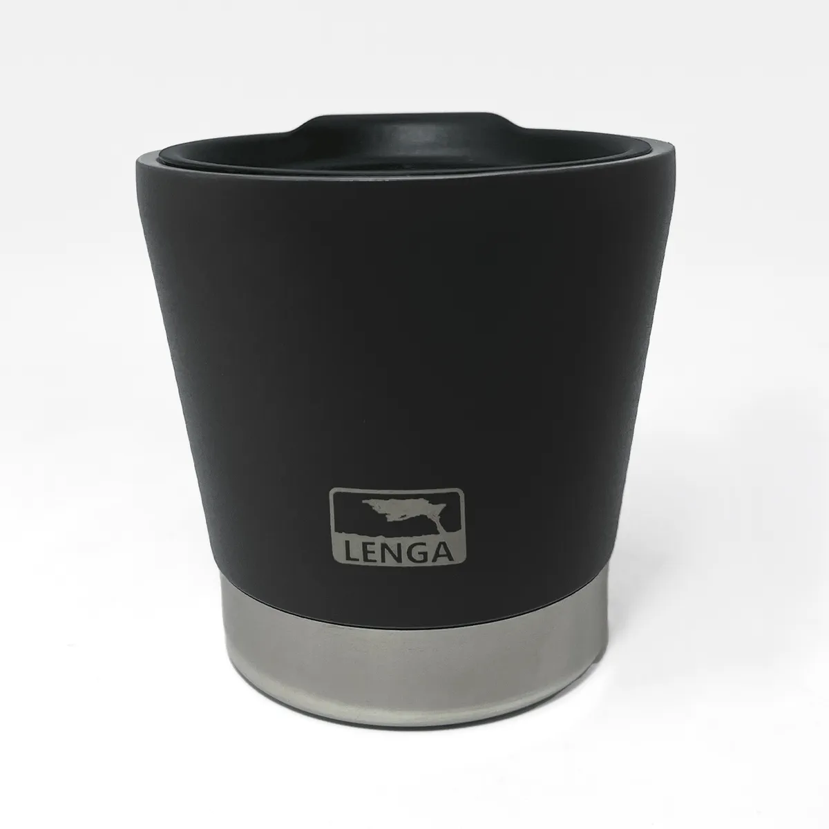 LENGA - Mug Acero Inox Doble Pared Aislante De 237ml Lenga Negro
