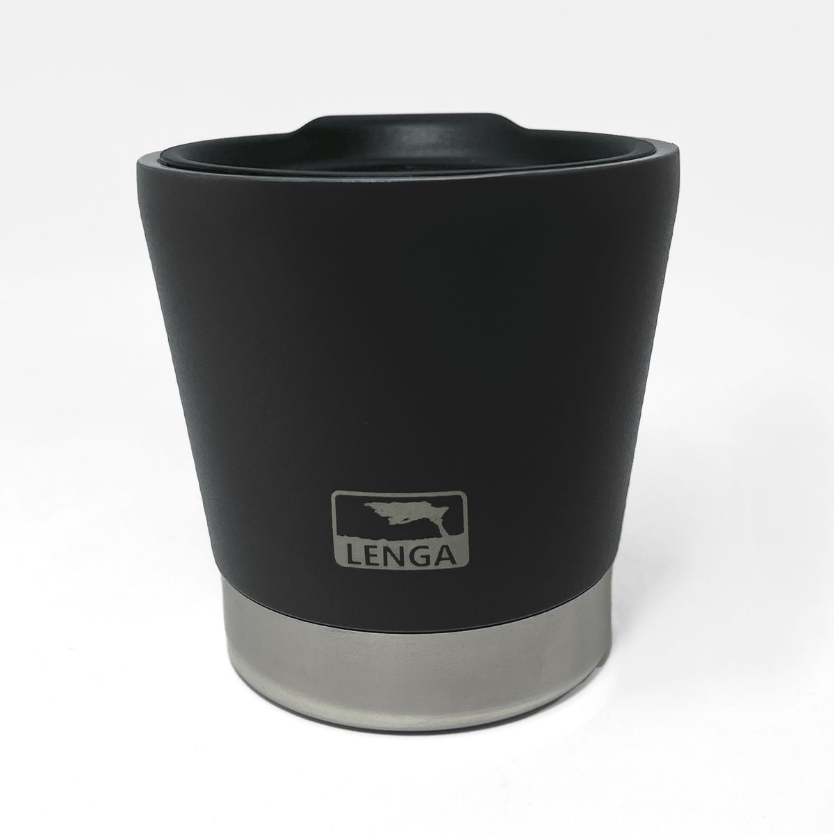 LENGA - Mug Acero Inox Doble Pared Aislante De 237ml Lenga Negro