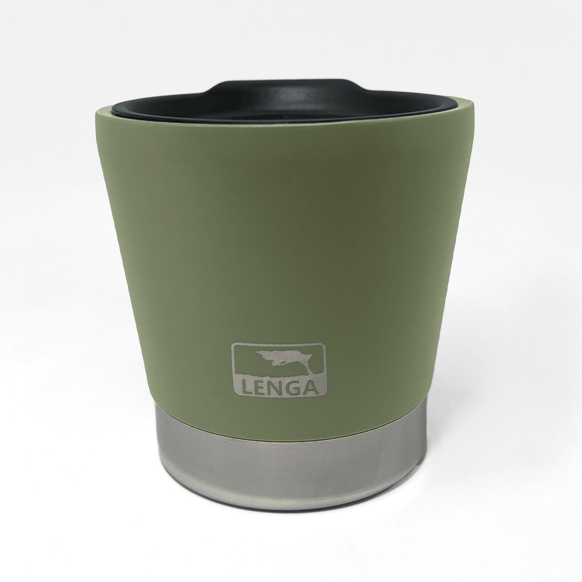 LENGA - Mug Acero Inox Doble Pared Aislante De 237ml Lenga Verde Musgo