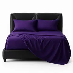 ARMONIA - Juego Sábanas 800 Hilos Morado Vibrante 15 Plazas