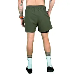 KONKO ACTIVE - Short Deportivo Hombre Con Calza 2 en 1 Perfect Army Konko