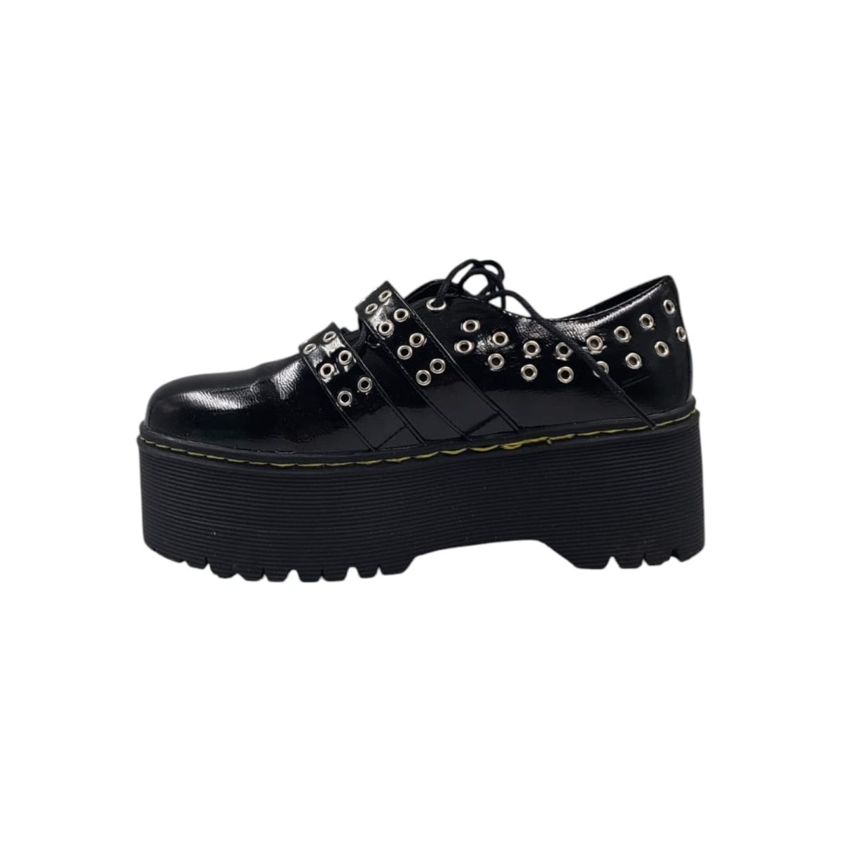 HERIEL - Zapato Negro Charol Plataforma Mujer