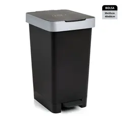 STERN - Papelero 25 litros con pedal negro Smart