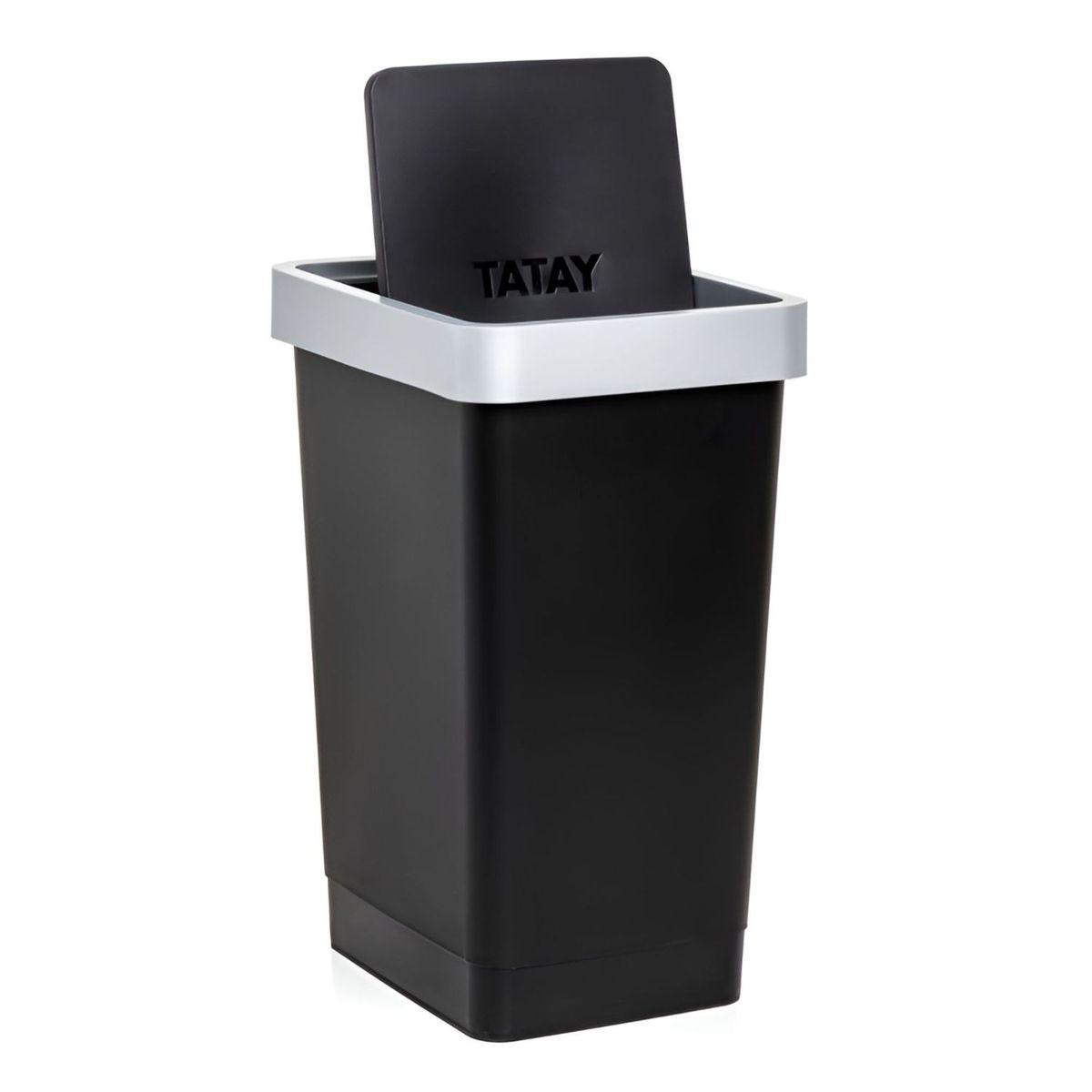 STERN - Papelero 25 litros con tapa basculante negro Smart