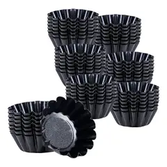 PASTELERIUS - Pack 24 Molde Mini Tartaleta Tarta Moldes Para Reposteria Molde Para Tartas Para Hornear Resistentes