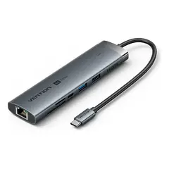 VENTION - Hub Usb 9 Puertos Tgvhb Plateado 625 Mb/s