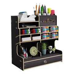 OKAY - Organizador De Lápices Plumones Escritorio Negro