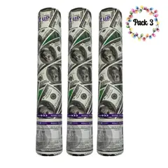 EKOL TACTICA MILITAR - Pack 3 Cañón Confeti Dólar Cotillón Año Nuevo