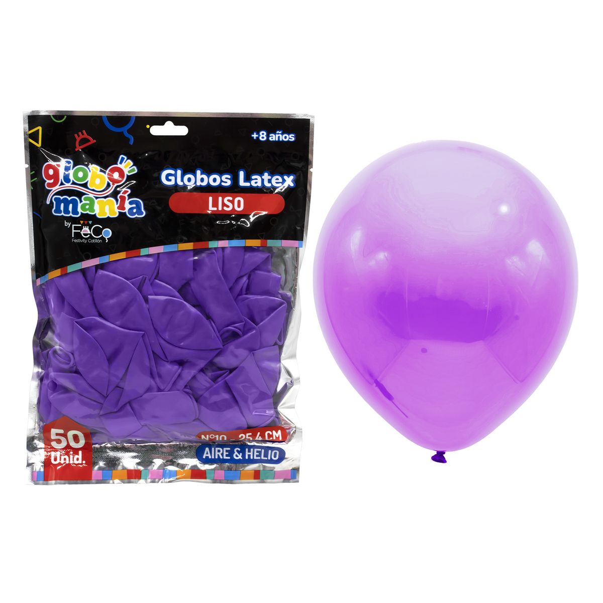 GENERICO - GLOBO 10 PURPURA X50UNI