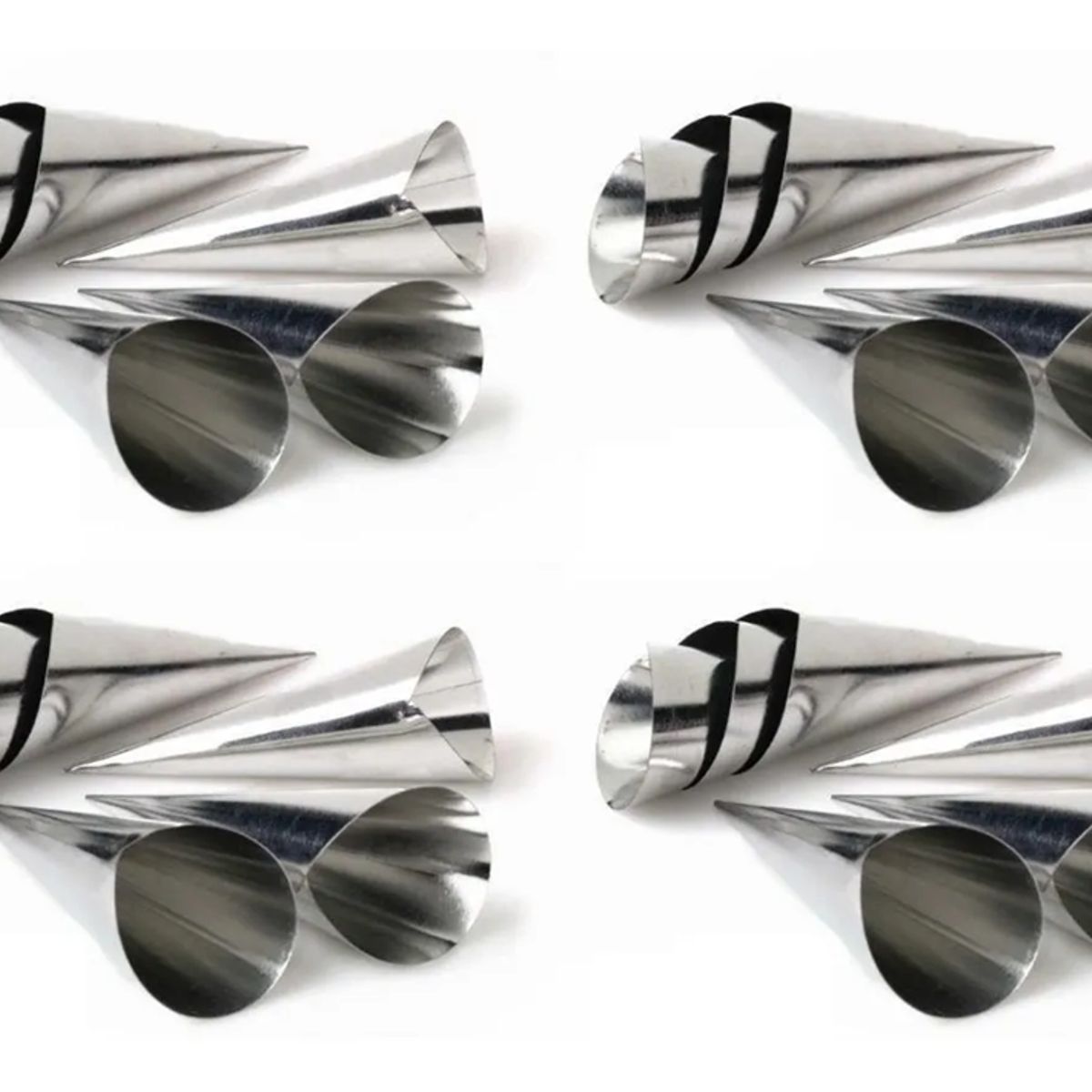 PASTELERIUSCL - Pack X24 Molde Para Cannoli Cachito Croissant Pan Danes Molde Cono Molde De Cachitos Molde Cannoli