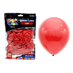 GENERICO - GLOBO 10 ROJO X25UNI