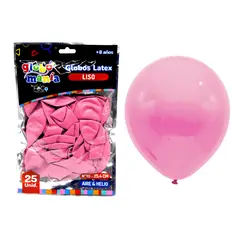 GENERICO - GLOBO 10 ROSADO X25UNI