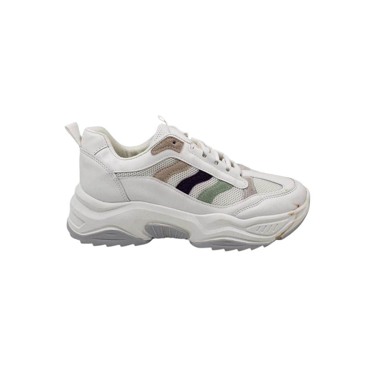 HERIEL - Zapatilla Blanca Plataforma Mujer