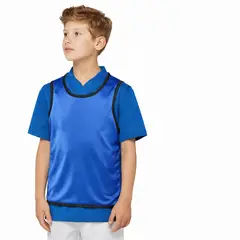IMPOPLANET - Pack x6 Camisetas Deportivas Infantiles Unisex Color Azul Entrenamiento y Educación Física