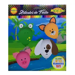 GENERICO - GLOBO 12 ARMABLES ANIMALES X4 UNI