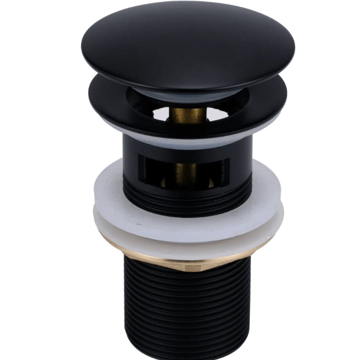 Desague Lavatorio Negro Mate Con Rebalse Unitex 62043B, marca UNITEX - Foto Principal