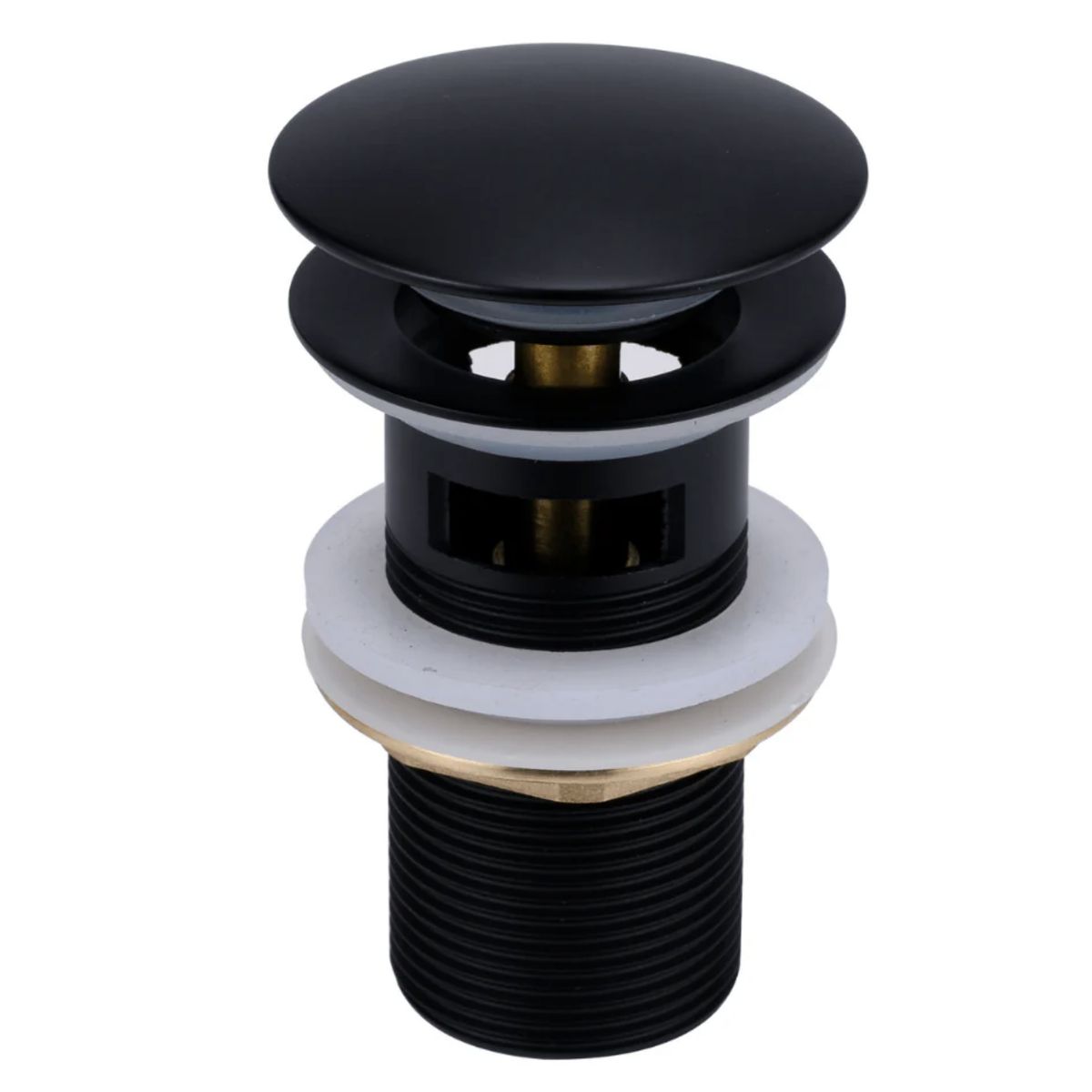 Desague Lavatorio Negro Mate Con Rebalse Unitex 62043B, marca UNITEX - Foto Principal