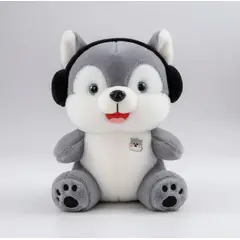 GENERICO - Peluche Perro Con Audífonos 21cm Juguete Suave Regalo