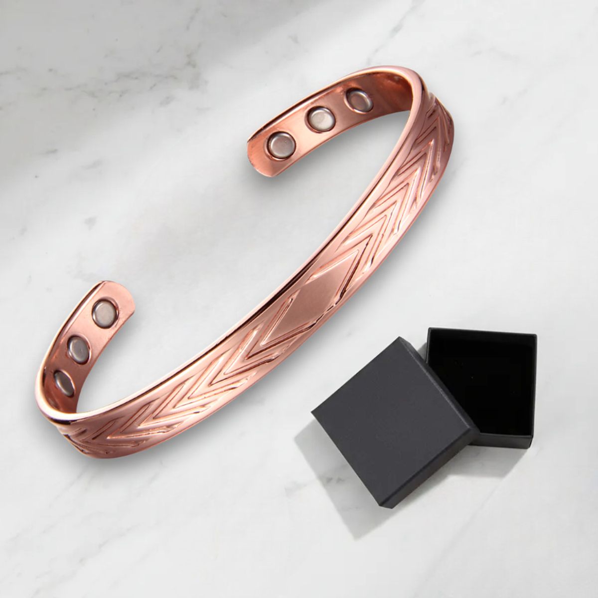 GENERICO - Pulsera Brazalete Cobre Magnetica Ajustable Imanes Artritis