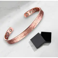 GENERICO - Pulsera Brazalete Cobre Magnetica Ajustable Imanes Artritis