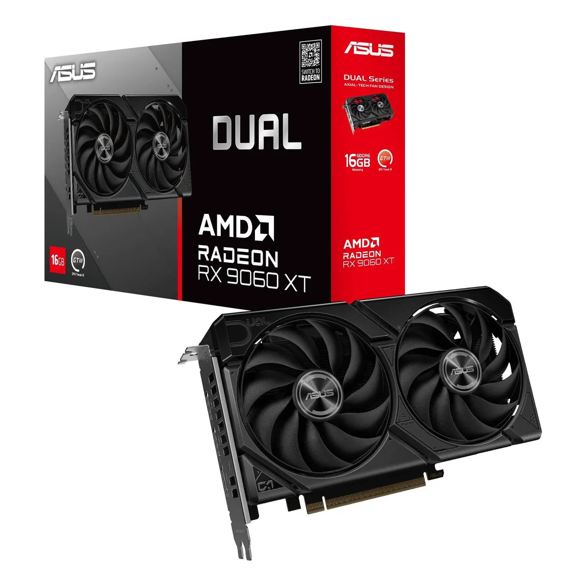 ASUS - Tarjeta de Video ASUS Dual Radeon RX 9060 XT, 16GB GDDR6, 192-bit, PCI-e 5.0