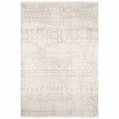 BROOKMAN - Alfombra Turca Vaivien Rectangular Poliéster Beige con Blanco 160 x 230 cm