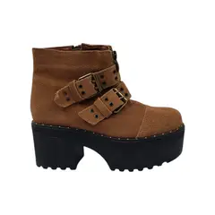 HERIEL - Botín Camel Plataforma Mujer