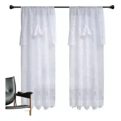 OKAY - Visillo Hecha Encaje 140x230cm 2 Paños