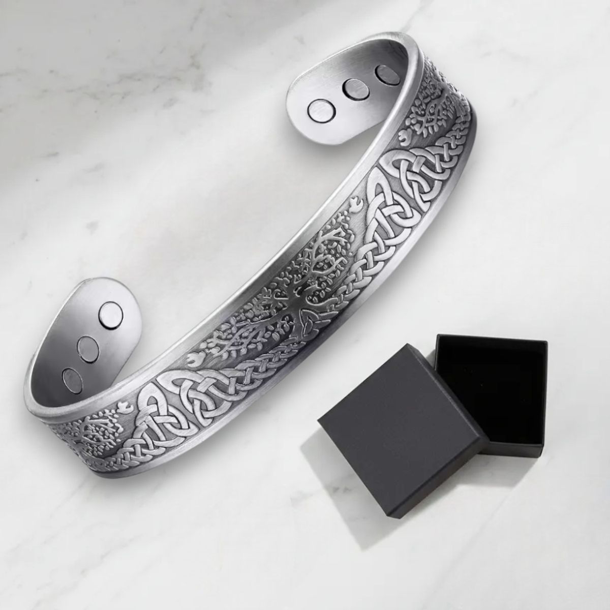 GENERICO - Pulsera Brazalete Cobre Magnetica Arbol Ajustable Imanes