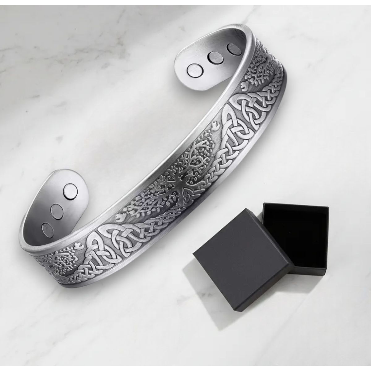 GENERICO - Pulsera Brazalete Cobre Magnetica Arbol Ajustable Imanes