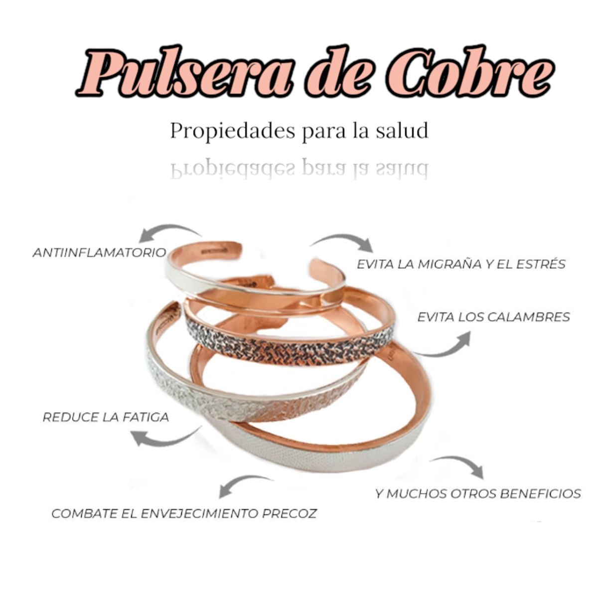 GENERICO - Pulsera Brazalete Cobre Magnetica Arbol Ajustable Imanes
