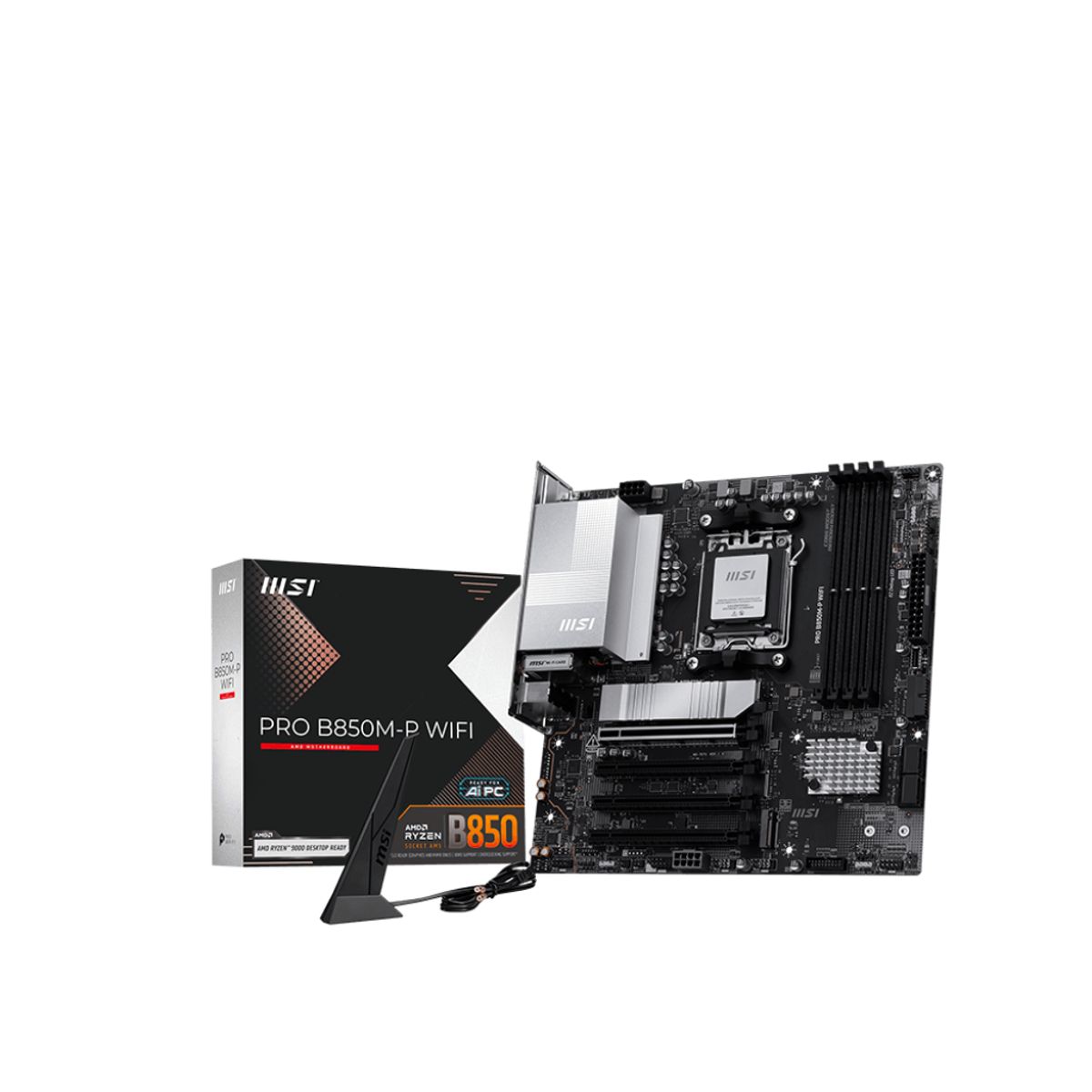 MSI - Placa Madre - Sam5 amd - Msi Pro B850m-p Wifi - M-atx