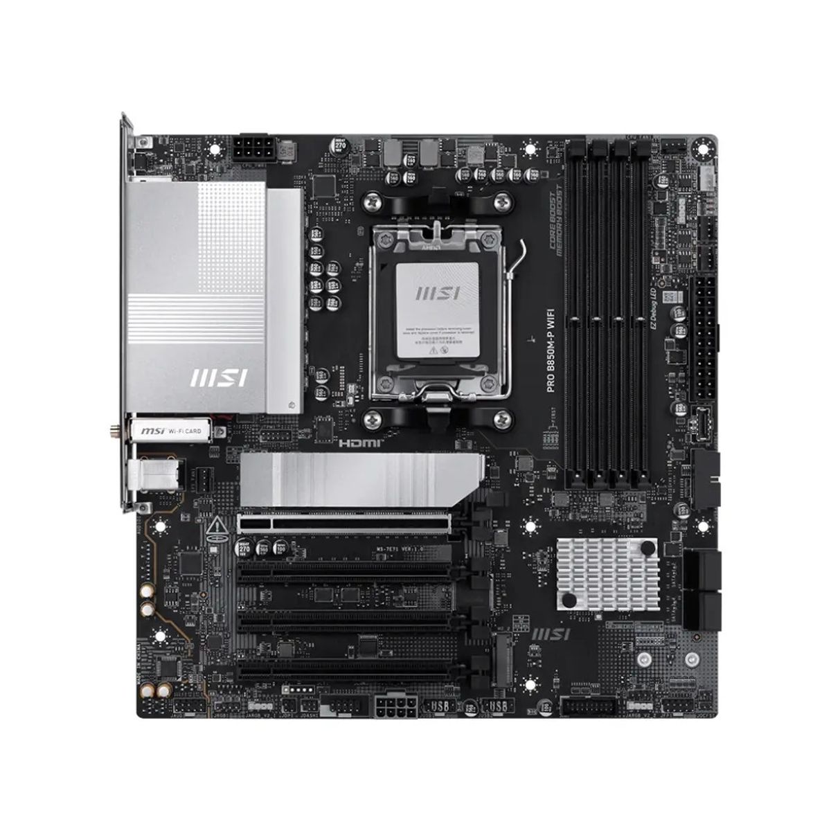 MSI - Placa Madre - Sam5 amd - Msi Pro B850m-p Wifi - M-atx